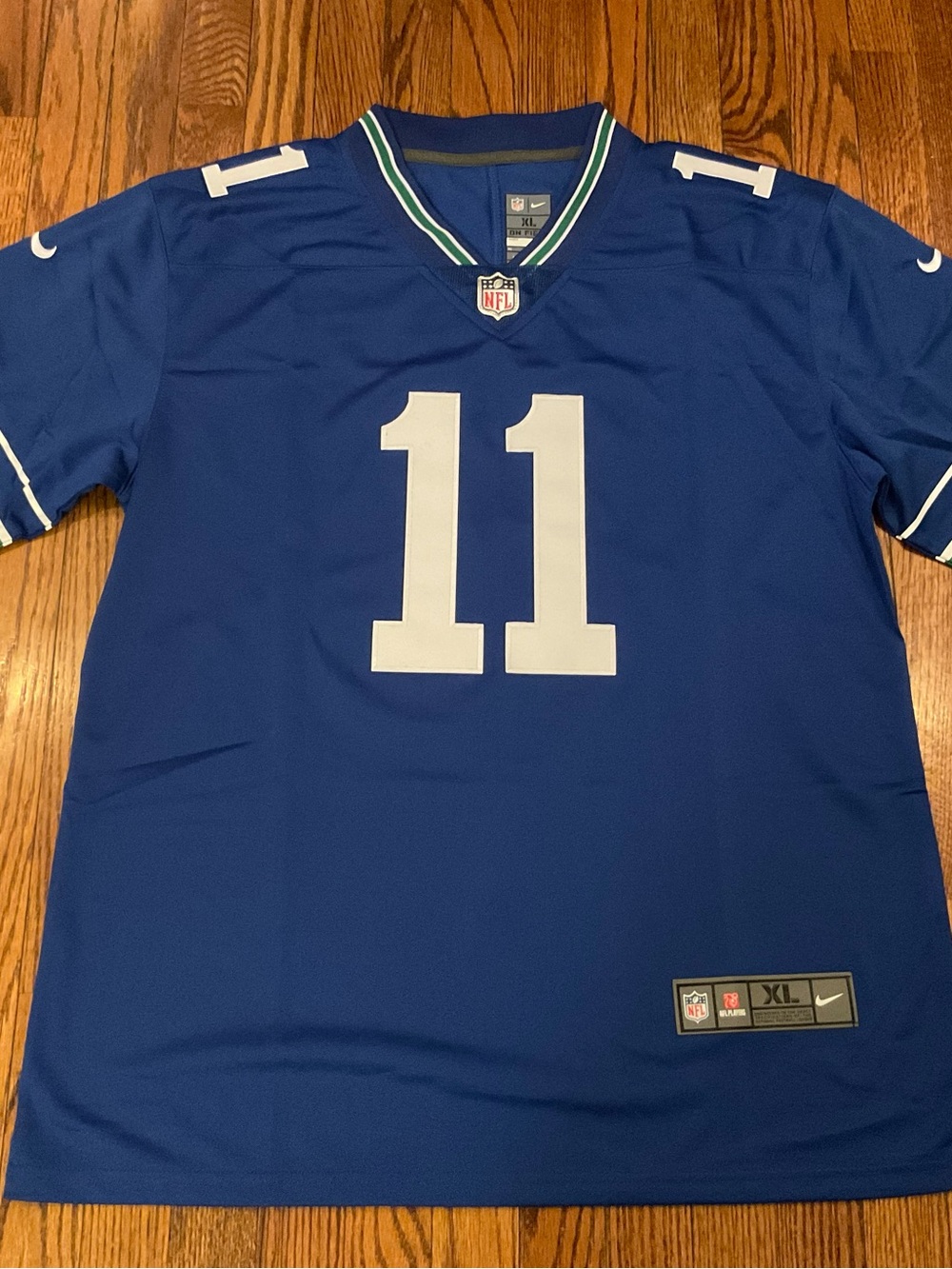 Nike Seattle Seahawks mens XL Jaxson Smith-Njigba blue throwback sewn jersey NWT